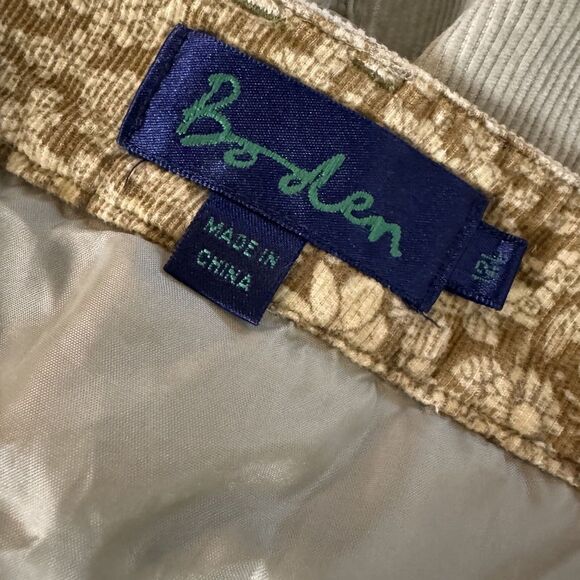 Boden Corduroy Skirt A Line Rough Edge Tan 12 L bv - Picture 6 of 9
